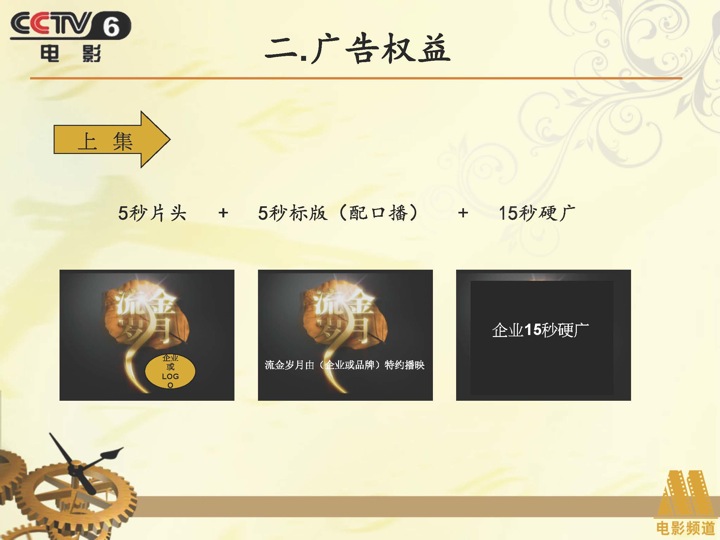 CCTV6《流金岁月》剧场冠名