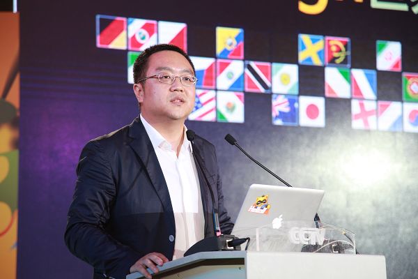 中央电视台广告经营管理中心客户部兼频道经营部主任张宇鹏介绍央视世界杯广告营销情况