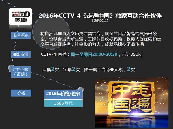2016年央视新媒体广告预售资源