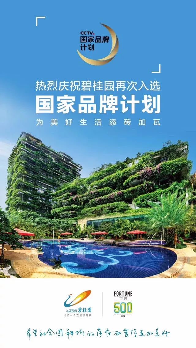 央视广告行业新闻-助力美好人居 碧桂园再次入选央视“国家品牌计划”