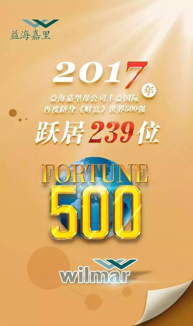央视广告行业新闻-“国家品牌计划”企业喜报 | 金龙鱼：母公司丰益国际跃升为《财富》世界500强第239位